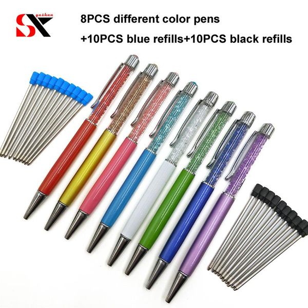 ballpoint pens yushun 8pcs/lot + refills kawaii school office writing stationery pen crystal diamond roller ball metal gift, Blue;orange
ballpoint pens yushun 8pcs/lot + refills kawaii school office writing stationery pen crystal diamond roller ball metal gift, Blue;orange