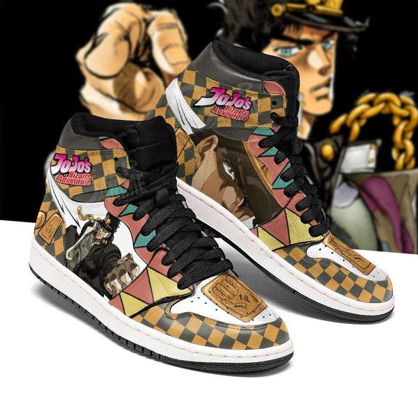 customization jojo's bizarre adventure sneakers jotaro kujo anime shoes