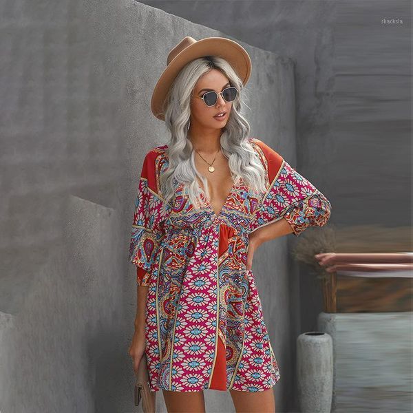 summer woman clothes v-neck floral dress long sleeve 3/4 printing dresses fashion sundress 2021 women's clothing casual, Black;gray
summer woman clothes v-neck floral dress long sleeve 3/4 printing dresses fashion sundress 2021 women's clothing casual, Black;gray