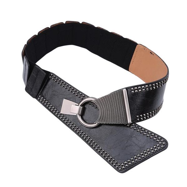 belts fashion punk rocker wide for women elastic european style metal round buckle blet, Black;brown
belts fashion punk rocker wide for women elastic european style metal round buckle blet, Black;brown