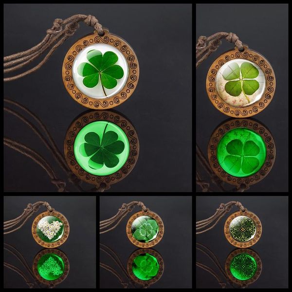 pendant necklaces luminous st. patrick day shamrock four-leaf clover wooden necklace glass cabochon daisy lucky jewelry glow in the dark, Silver
pendant necklaces luminous st. patrick day shamrock four-leaf clover wooden necklace glass cabochon daisy lucky jewelry glow in the dark, Silver