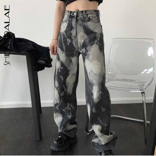 women's jeans shengpalae 2021 summer clothing high waist printed vintage hip hops full length denim pants female wl01802m, Blue
women's jeans shengpalae 2021 summer clothing high waist printed vintage hip hops full length denim pants female wl01802m, Blue