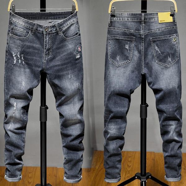 men's jeans 2021 fall products stretch casual pants korean style slim denim fashion, Blue
men's jeans 2021 fall products stretch casual pants korean style slim denim fashion, Blue