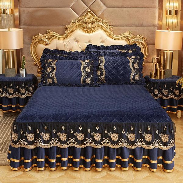 sheets & sets european crystal velvet lace bed skirt winter plus warm quilted bedspread with case bedding sheet
sheets & sets european crystal velvet lace bed skirt winter plus warm quilted bedspread with case bedding sheet
