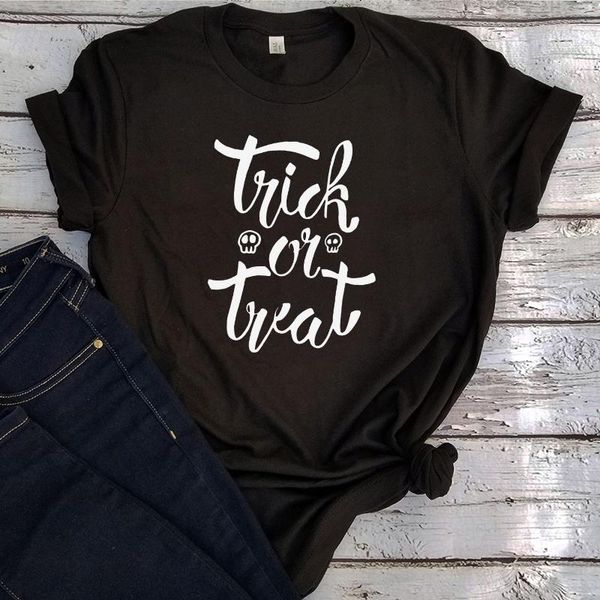 women's t-shirt trick or treat shirt plus size thanksgiving graphic tee skull casual letter clothes halloween autumn women tshirt, White
women's t-shirt trick or treat shirt plus size thanksgiving graphic tee skull casual letter clothes halloween autumn women tshirt, White