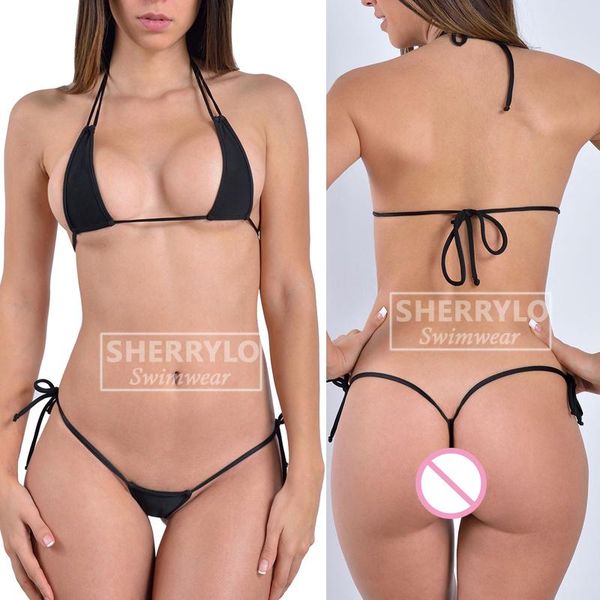 micro bikini sensual extreme g string thong mini bikinis for women teeny side tie bottom beach tanning microbikini women's swimwear, White;black
micro bikini sensual extreme g string thong mini bikinis for women teeny side tie bottom beach tanning microbikini women's swimwear, White;black