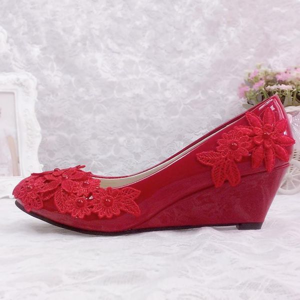 dress shoes red lace flower wedding slip-on pearl beaded round toe wedge high heel women pumps party banquet bridesmaid performance, Black
dress shoes red lace flower wedding slip-on pearl beaded round toe wedge high heel women pumps party banquet bridesmaid performance, Black
