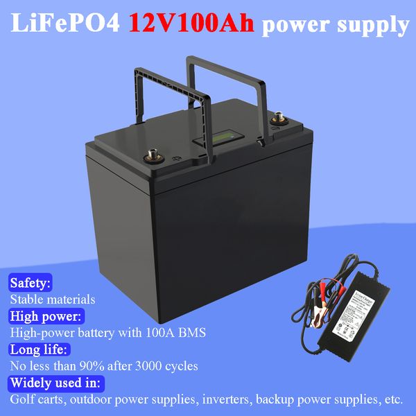 12v 100ah lifepo4 battery pack bms lithium power batteries 3000 cycles for rv campers golf cart off-road off-grid solar wind
12v 100ah lifepo4 battery pack bms lithium power batteries 3000 cycles for rv campers golf cart off-road off-grid solar wind