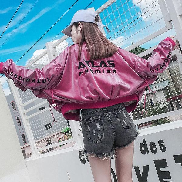 women's jackets spring and autumn street loose baseball suit cardigan female hip hop long sleeve girl jacket short coat tide, Black;brown
women's jackets spring and autumn street loose baseball suit cardigan female hip hop long sleeve girl jacket short coat tide, Black;brown
