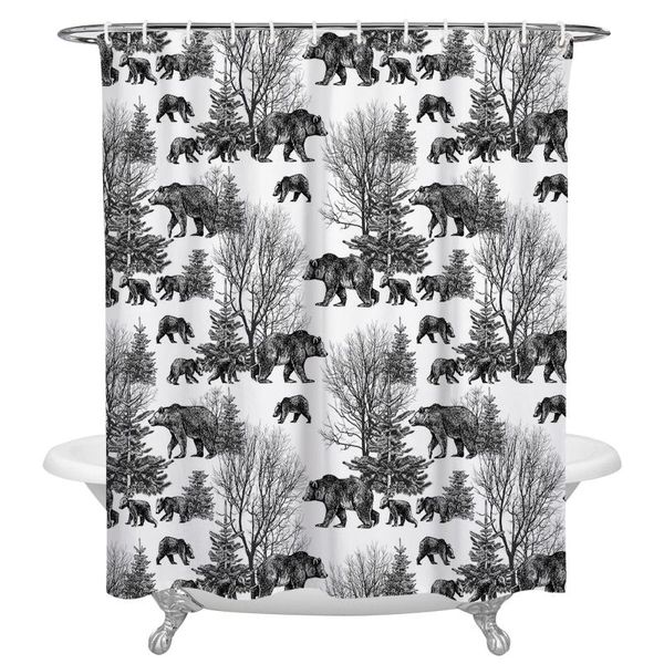 shower curtains silhouette bear woods texture curtain waterproof polyester fabric home decoration with hook
shower curtains silhouette bear woods texture curtain waterproof polyester fabric home decoration with hook