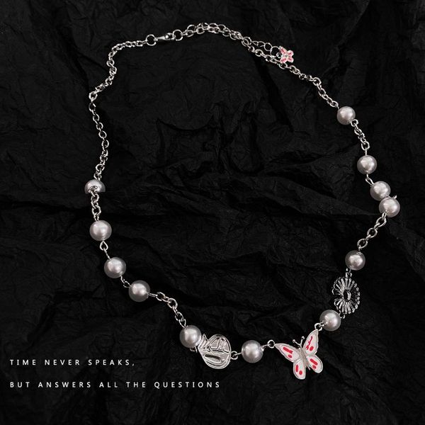 pendant necklaces hip hop korean style metal butterfly flower for men women gift fashion neck chains jewelry harajuku pearl chokers cool, Silver
pendant necklaces hip hop korean style metal butterfly flower for men women gift fashion neck chains jewelry harajuku pearl chokers cool, Silver