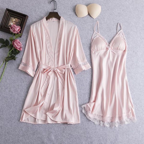 women's sleepwear 2pieces spring summer autumn padded chest cute nightshirts bathrobe robe gown sets luxury pyjamas home sleep suits, Black;red
women's sleepwear 2pieces spring summer autumn padded chest cute nightshirts bathrobe robe gown sets luxury pyjamas home sleep suits, Black;red