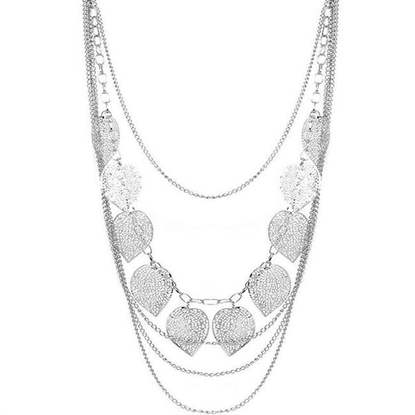 pendant necklaces multilayer tassels hollow leaf necklace for women choker long chain collier femme colares hip hop party jewelry, Silver
pendant necklaces multilayer tassels hollow leaf necklace for women choker long chain collier femme colares hip hop party jewelry, Silver