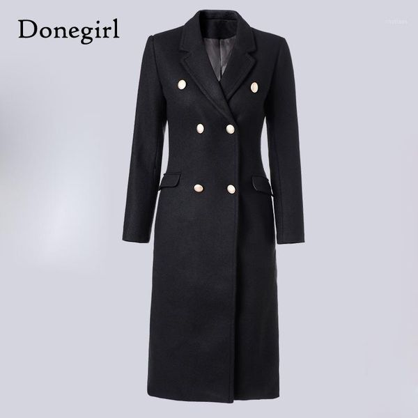 women's wool & blends 2021 women plus size autumn winter cassic simple maxi long coat robe double breasted outerwear manteau fe, Black
women's wool & blends 2021 women plus size autumn winter cassic simple maxi long coat robe double breasted outerwear manteau fe, Black
