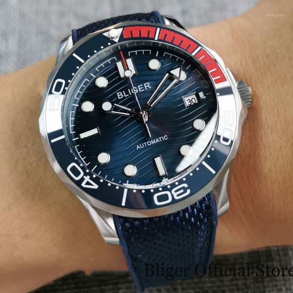 dress 41mm automatic men wristwatch sapphire crystal nh35a miyota 8215 blue dial wave date rubber band wristwatches, Slivery;brown
dress 41mm automatic men wristwatch sapphire crystal nh35a miyota 8215 blue dial wave date rubber band wristwatches, Slivery;brown