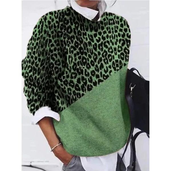 fashion leopard patchwork printed knitted sweater casual pollover long sleeve crewneck 2021 pull noel famille women's sweaters, White;black
fashion leopard patchwork printed knitted sweater casual pollover long sleeve crewneck 2021 pull noel famille women's sweaters, White;black