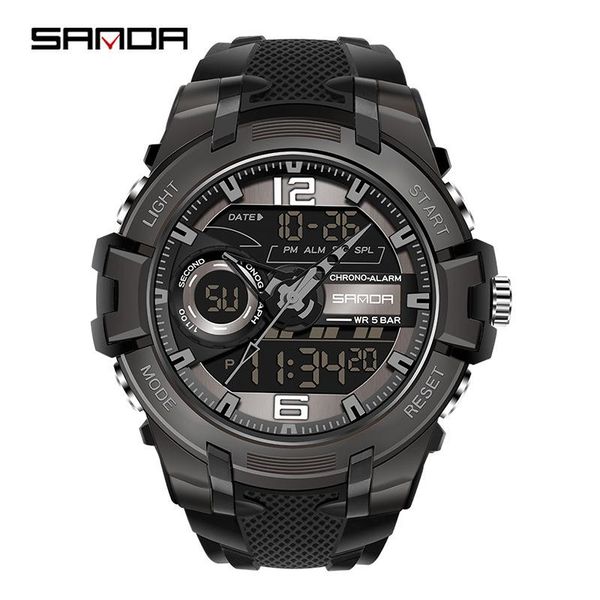 men's electronic watch 2021 luxury dual display quartz digital watches mens waterproof military sport men montre wristwatches, Slivery;brown
men's electronic watch 2021 luxury dual display quartz digital watches mens waterproof military sport men montre wristwatches, Slivery;brown