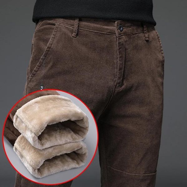 men's pants 2021 fashion brand cashmere trousers men winter plus velvet thick warm corduroy loose straight, Black
men's pants 2021 fashion brand cashmere trousers men winter plus velvet thick warm corduroy loose straight, Black