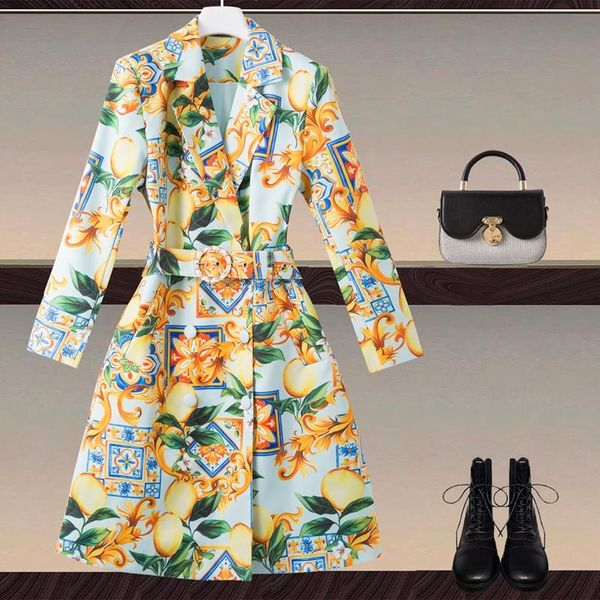women's trench coats 2021 autumn printed suit collar long-sleeved double-breasted with belt waist coat for women, Tan;black
women's trench coats 2021 autumn printed suit collar long-sleeved double-breasted with belt waist coat for women, Tan;black