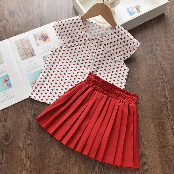clothing sets summer baby girl clothes set sleeveless heart print t-shirt folding skirt children's outfit vetement fille, White
clothing sets summer baby girl clothes set sleeveless heart print t-shirt folding skirt children's outfit vetement fille, White