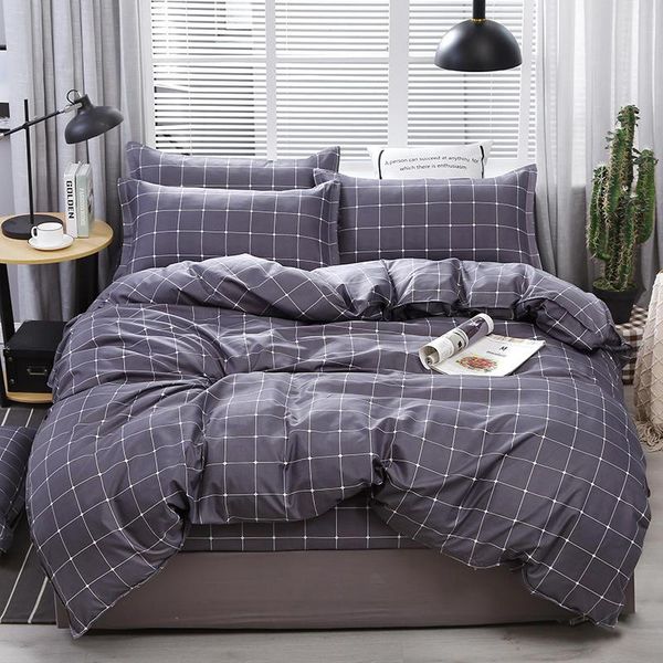 home textile 4pcs king twin full bedding set boy girl kid teen bed linen brief plaid duvet quilt cover pillowcase sheet sets
home textile 4pcs king twin full bedding set boy girl kid teen bed linen brief plaid duvet quilt cover pillowcase sheet sets