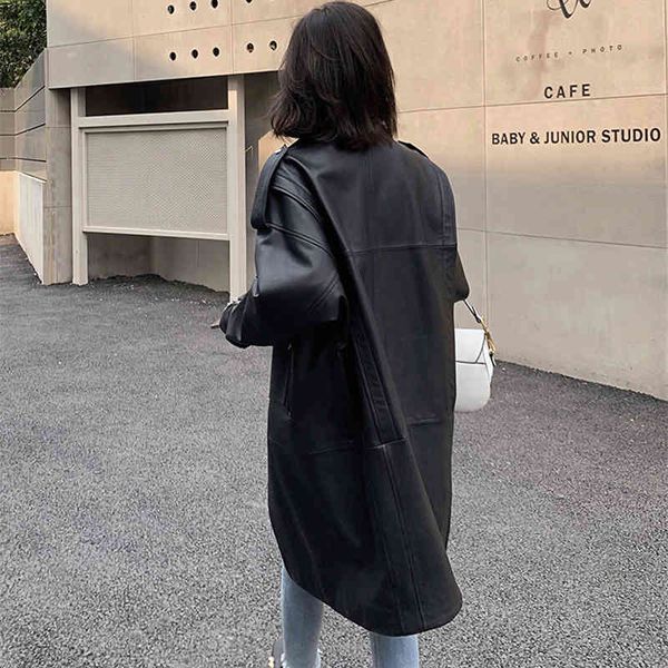 nerazzurri oversized black spring womens jacket long sleeve drop shoulder zipper plus size loose faux leather coat 200917 
nerazzurri oversized black spring womens jacket long sleeve drop shoulder zipper plus size loose faux leather coat 200917