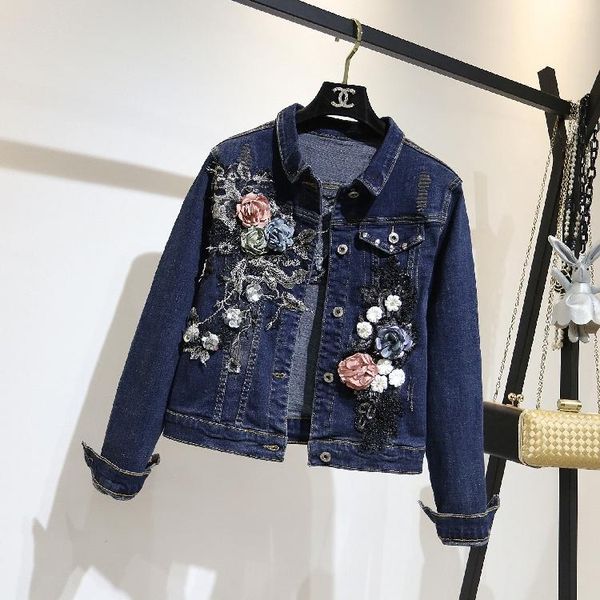 spring autumn women denim jacket coat fall jeans lady embroidered flowers slim clothes femme women's jackets, Black;brown
spring autumn women denim jacket coat fall jeans lady embroidered flowers slim clothes femme women's jackets, Black;brown