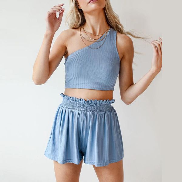 women's tracksuits shorts ribbed one shoulder crop 2 piece sets womens outfits 2021 summer ladies sleeveless ruffles tracksuit, Gray
women's tracksuits shorts ribbed one shoulder crop 2 piece sets womens outfits 2021 summer ladies sleeveless ruffles tracksuit, Gray