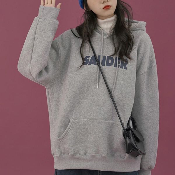 pullover loose hoodie lady drawstring letter pocket harajuku sweatshirt winter crop sudaderas para mujer clothes ed50ms women's hoodies, Black
pullover loose hoodie lady drawstring letter pocket harajuku sweatshirt winter crop sudaderas para mujer clothes ed50ms women's hoodies, Black