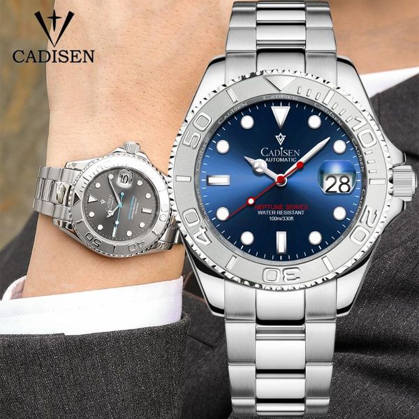wristwatches cadisen brand automatic watch men -nh35 movement swimming luxury watches 40mm stainless steel 10bar waterproof wristwatch, Slivery;brown
wristwatches cadisen brand automatic watch men -nh35 movement swimming luxury watches 40mm stainless steel 10bar waterproof wristwatch, Slivery;brown