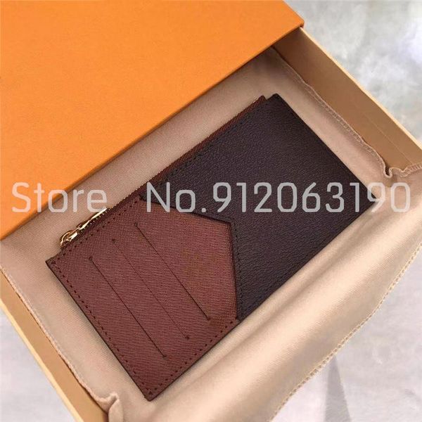 card holders selling classic luxury design men/women's coin purse holder fashion zipper wallet with box, Brown;gray
card holders selling classic luxury design men/women's coin purse holder fashion zipper wallet with box, Brown;gray