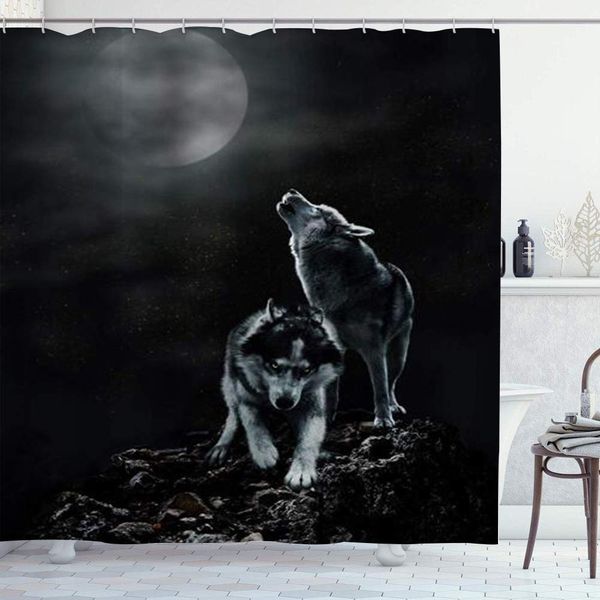 shower curtain set with 12 hooks,couple wolves on a dark night with full moon wild dangerous,machine washable,72" x 72"
shower curtain set with 12 hooks,couple wolves on a dark night with full moon wild dangerous,machine washable,72" x 72"