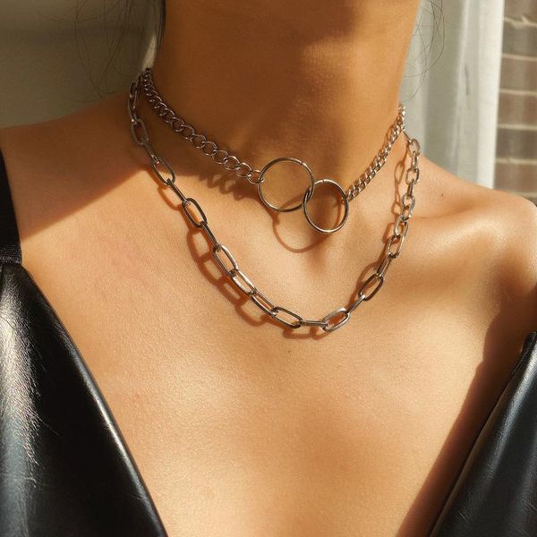 chains multilayer punk silver color stainless steel chain necklace for women men choker minimalist fashion jewelry accessories
chains multilayer punk silver color stainless steel chain necklace for women men choker minimalist fashion jewelry accessories