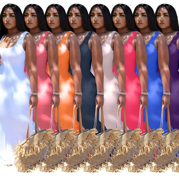 womens solid color dresses fashion trend u-neck sling sleeveless high waist long skirts designer summer female casual loose big swing dress, Black;gray
womens solid color dresses fashion trend u-neck sling sleeveless high waist long skirts designer summer female casual loose big swing dress, Black;gray