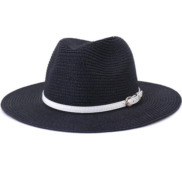 wide brim hats ht3640 straw fedora panama hat men women summer sun male female travel floppy beach cap leather band, Blue;gray
wide brim hats ht3640 straw fedora panama hat men women summer sun male female travel floppy beach cap leather band, Blue;gray