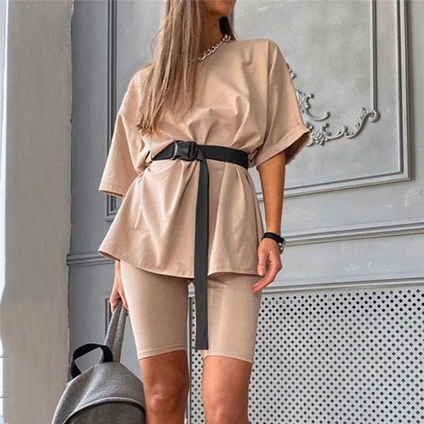 women's tracksuits women causal two piece suits 2021 fashion shorts suit sports home wear summer female leisure belt outfits, Gray
women's tracksuits women causal two piece suits 2021 fashion shorts suit sports home wear summer female leisure belt outfits, Gray