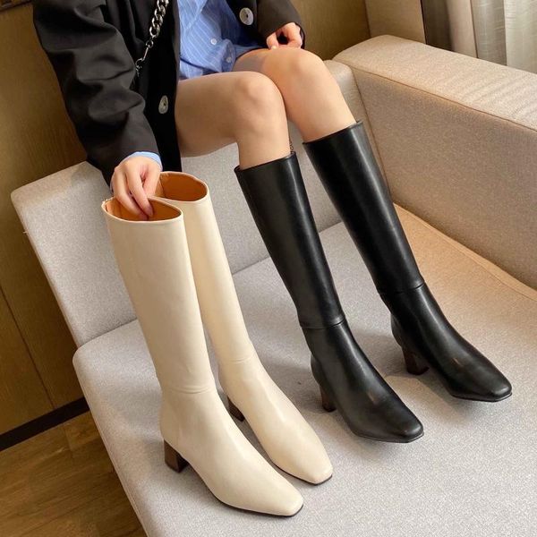 boots 2021 elegant women 5cm chunky high heels tall winter square toe beige knight knee long party shoes, Black
boots 2021 elegant women 5cm chunky high heels tall winter square toe beige knight knee long party shoes, Black