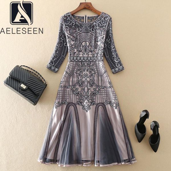 casual dresses aeleseen designer elegant dress runway fashion gray red pink flower embroidery midi party holiday vestidos, Black;gray
casual dresses aeleseen designer elegant dress runway fashion gray red pink flower embroidery midi party holiday vestidos, Black;gray