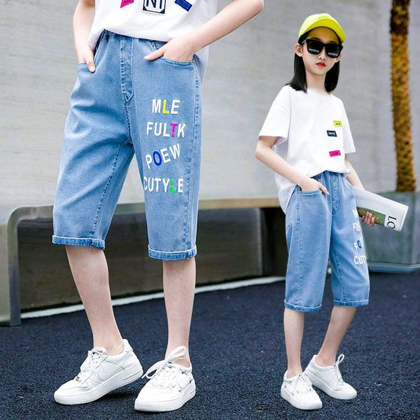kids jeans baby girls summer denim short pants clothes children casual elastic waist trousers teen clothing, Blue
kids jeans baby girls summer denim short pants clothes children casual elastic waist trousers teen clothing, Blue