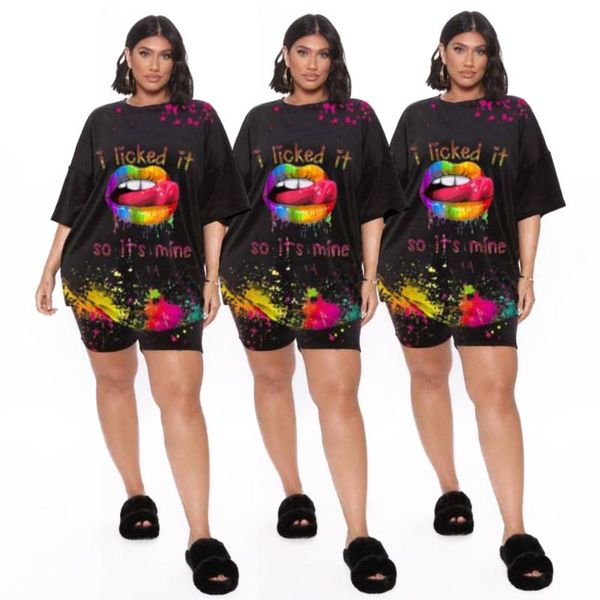 women's tracksuits summer clothing loose casual fashion lip printings two-piece homewear suit, Gray
women's tracksuits summer clothing loose casual fashion lip printings two-piece homewear suit, Gray
