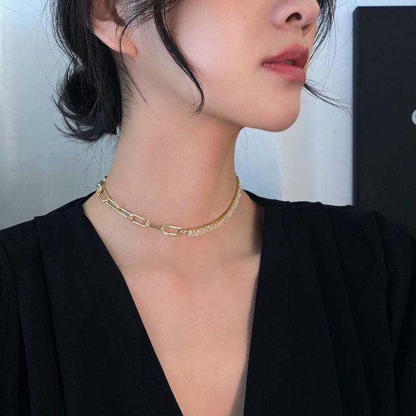 chokers geometric crystal zircon choker necklace women wedding accessories luxury chain punk gothic jewelry collier femme, Golden;silver
chokers geometric crystal zircon choker necklace women wedding accessories luxury chain punk gothic jewelry collier femme, Golden;silver