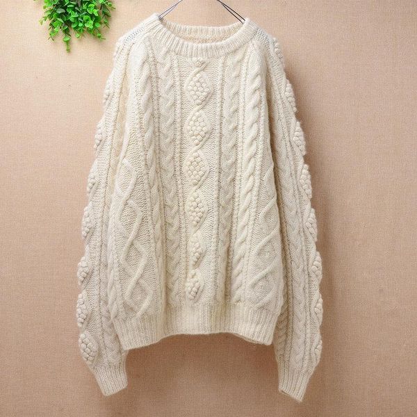 ladies women warm 100% wool hand knitted crochet floral twist braid thick needles o-neck loose pullover jumper winter clothes women's s, White;black
ladies women warm 100% wool hand knitted crochet floral twist braid thick needles o-neck loose pullover jumper winter clothes women's s, White;black