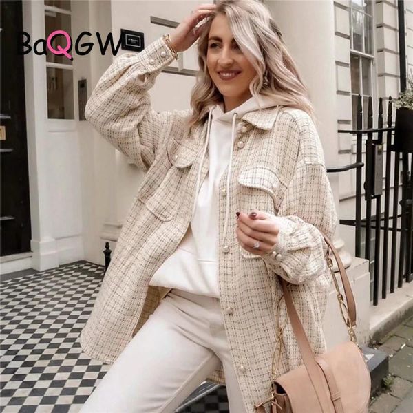 autum winter vintage plaid woolen shirt jackets women casual pearl button fashion turn-down collar jacket sweet girls chic coat women's, Black;brown
autum winter vintage plaid woolen shirt jackets women casual pearl button fashion turn-down collar jacket sweet girls chic coat women's, Black;brown