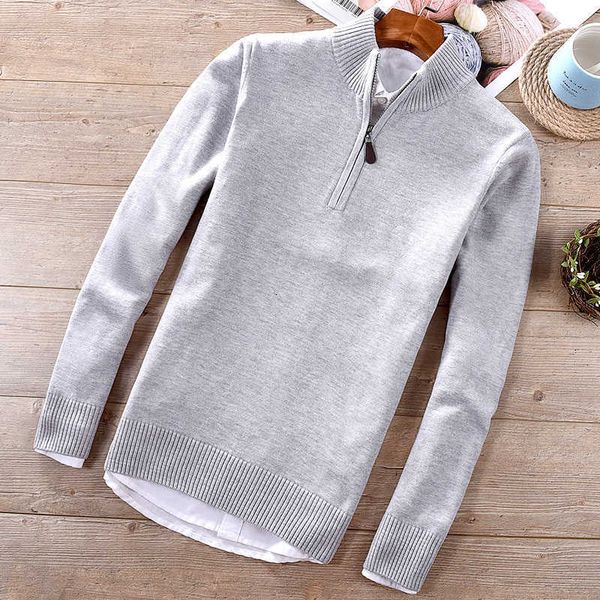 men's sweaters 100% algodo marca masculina moda manga comprida camisolas para outono e primavera casual camisola dos homens confortvel, White;black
men's sweaters 100% algodo marca masculina moda manga comprida camisolas para outono e primavera casual camisola dos homens confortvel, White;black