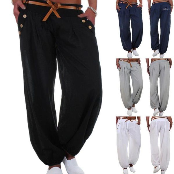 fashion lady casual solid color button harem pants yoga trousers with waistband women's & capris, Black;white
fashion lady casual solid color button harem pants yoga trousers with waistband women's & capris, Black;white