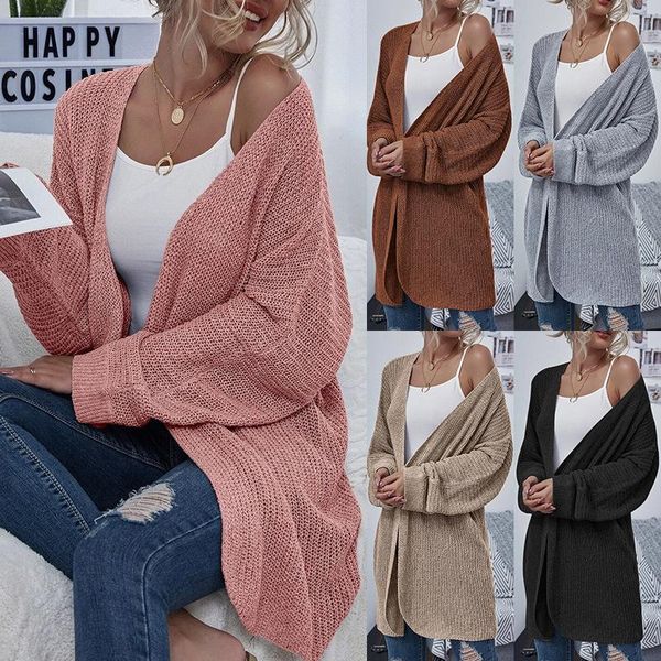 women's knits & tees autumn and winter mid-length knitted cardigan european american solid color loose casual fashion sweater jacket, White
women's knits & tees autumn and winter mid-length knitted cardigan european american solid color loose casual fashion sweater jacket, White