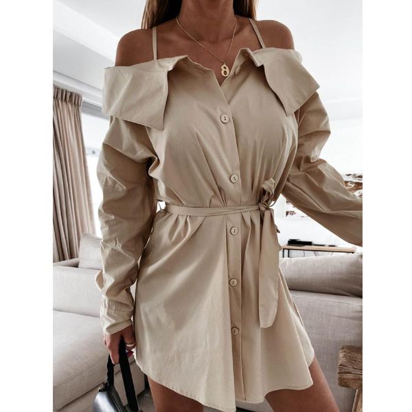 casual dresses autumn fashion office lady mini dress off shoulder button yellow black shirt elegant lace up party, Black;gray
casual dresses autumn fashion office lady mini dress off shoulder button yellow black shirt elegant lace up party, Black;gray