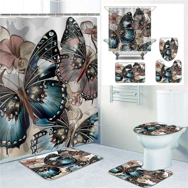 big butterflies with flowers print shower curtain set 3d elegant flannel toilet lid cover anti-slip kitchen mat rug home carpets curtains
big butterflies with flowers print shower curtain set 3d elegant flannel toilet lid cover anti-slip kitchen mat rug home carpets curtains
