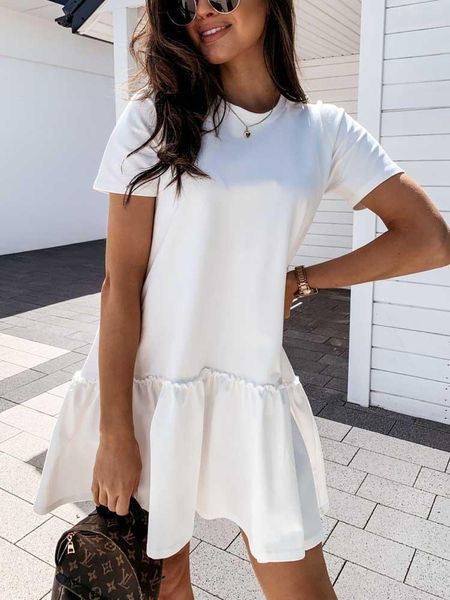 casual dresses women ruffle short dress summer fashion ladies o-neck sleeve solid color swing homewear wdc8256, Black;gray
casual dresses women ruffle short dress summer fashion ladies o-neck sleeve solid color swing homewear wdc8256, Black;gray