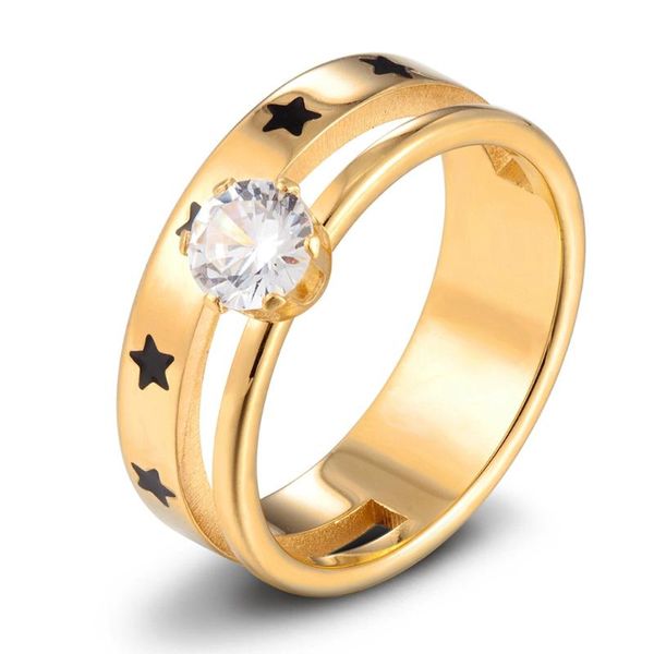 double fixed accessories cubic zirconia combination stainless steel ring ladies jewelry star pattern beautiful woman gift cluster rings, Golden;silver
double fixed accessories cubic zirconia combination stainless steel ring ladies jewelry star pattern beautiful woman gift cluster rings, Golden;silver